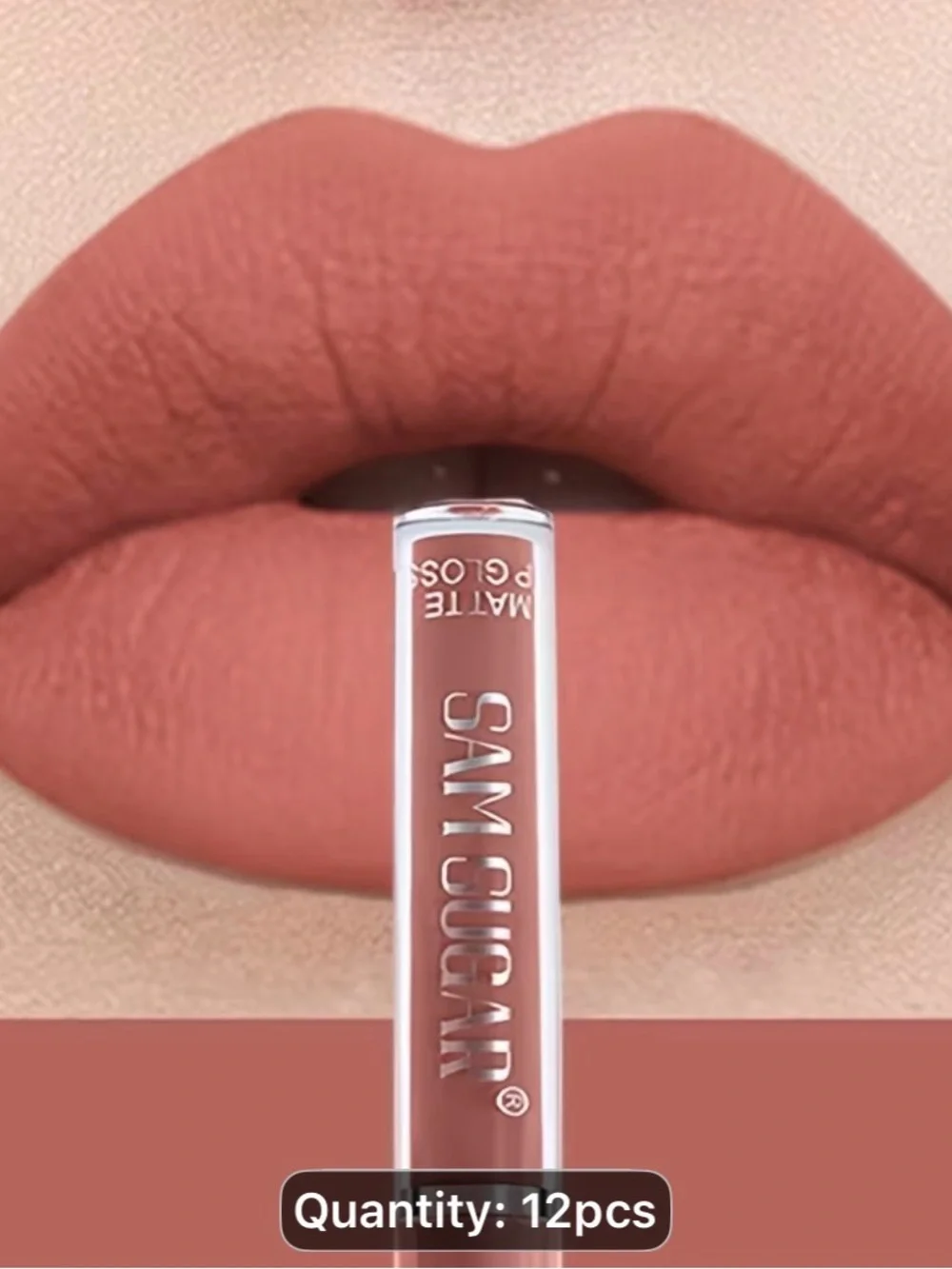 Matte Liquid Lipstick Set - 12pcs Nude & Pink Tones